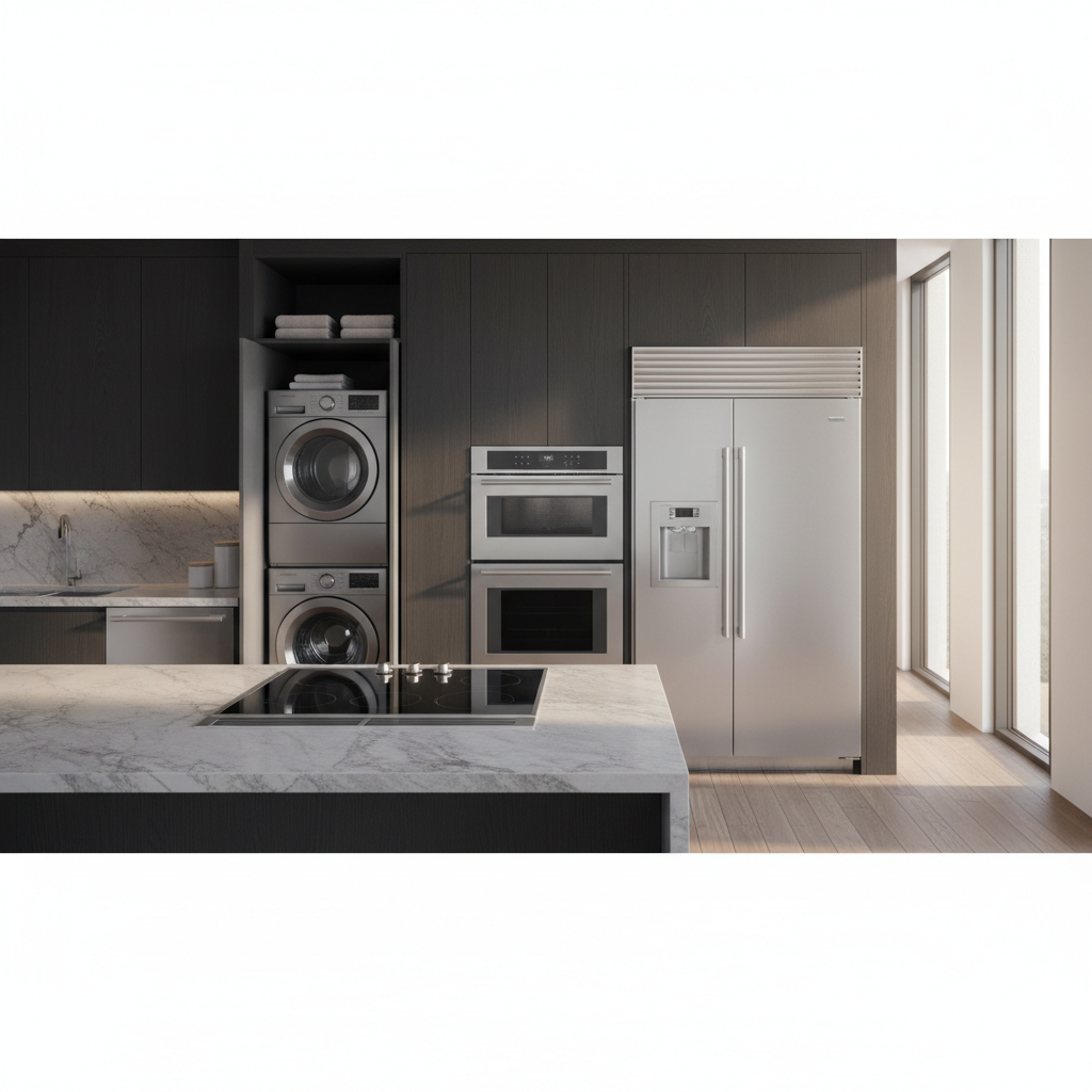 Premium household appliances in a luxury home environment